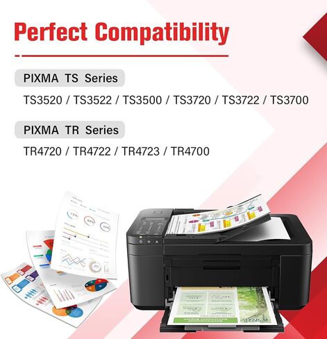 275 275XL TR4720 خرطوشة حبر سوداء بديلة لـ Canon PG-275 275 XL حزمة كومبو حبر أسود لطابعة Canon PIXMA TS3722 TS3700 TR4700 TS3522 TS3500 TS3520 TS3720 TR4722 (عبوتان، أسود*2) in Kuwait