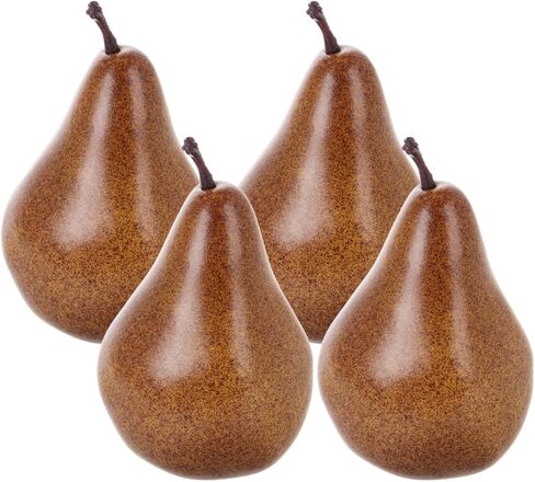 VOSAREA 4pcs Artificial Pears Realistic Pears Model Lifelike Fake Fruit Models for Home Office Restaurant Decor Miniature Props for Teaching and Decorating Spaces in Saudi Arabia