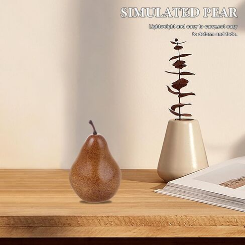 VOSAREA 4pcs Artificial Pears Realistic Pears Model Lifelike Fake Fruit Models for Home Office Restaurant Decor Miniature Props for Teaching and Decorating Spaces in Saudi Arabia