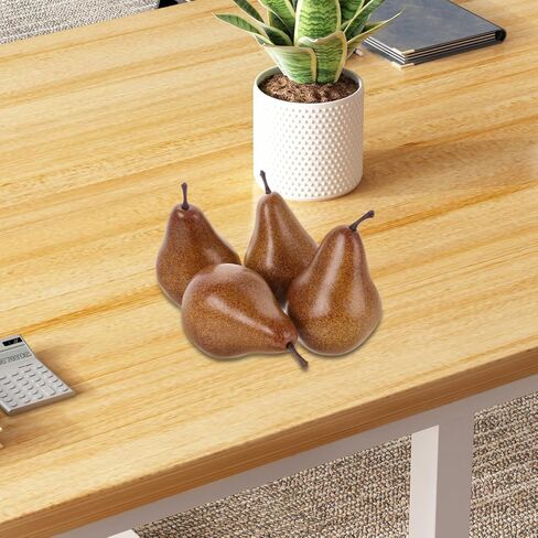 VOSAREA 4pcs Artificial Pears Realistic Pears Model Lifelike Fake Fruit Models for Home Office Restaurant Decor Miniature Props for Teaching and Decorating Spaces in Saudi Arabia