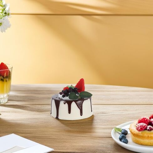 Amosfun Fake Birthday Cake Artificial Fruit Cake Bakery Shop Cake Display Model Party Decoration Coffee in Saudi Arabia