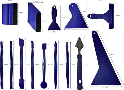 مجموعة أدوات طلاء تغليف الفينيل الاحترافية لأدوات تغليف السيارات لأغشية النوافذ، بما في ذلك مكشطة اللباد، ومكشطة البلاستيك، ومكشطة السيليكون، ومكشطة اللباد للاستبدال، والقفازات، وما إلى ذلك، مجموعة مكونة من 18 قطعة in Kuwait