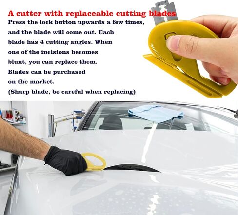 مجموعة أدوات طلاء تغليف الفينيل الاحترافية لأدوات تغليف السيارات لأغشية النوافذ، بما في ذلك مكشطة اللباد، ومكشطة البلاستيك، ومكشطة السيليكون، ومكشطة اللباد للاستبدال، والقفازات، وما إلى ذلك، مجموعة مكونة من 18 قطعة in Kuwait