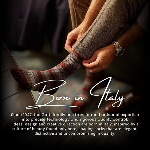 Marcoliani Milano Mens Dress Socks - Rainbow Stripe Fullcolor | Essence of Merino Wool in Kuwait