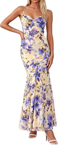 BTFBM Summer Dresses for Women 2026 Spaghetti Straps Sundress Twist Knot Mesh Mermaid Wedding Guest Dress Beach Vacation in Kuwait