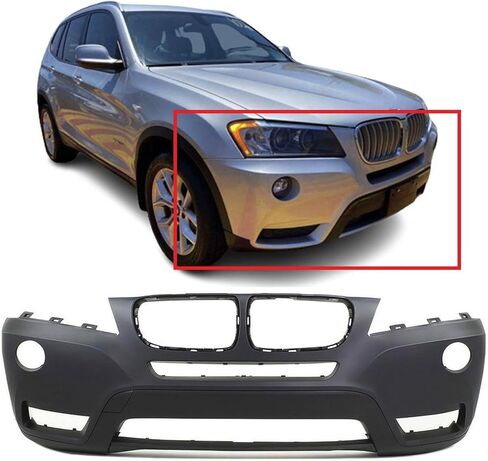 FitParts Compatible With Front Bumper Cover 2011 2012 2013 2014 BMW X3 xDrive 28i 35i Sport. New, Primed. With Fog Light & W/o Parking Aid Sensor Holes. BM1000252 in Saudi Arabia