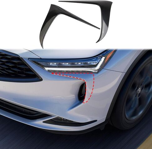 غطاء المصد الأمامي من ألياف الكربون Crosselec ملحقات شريط الكسوة الأمامية لـ 2022-2024 Acura MDX (نمط ألياف الكربون) in Saudi Arabia