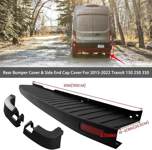 غطاء ممتص الصدمات الخلفي Bewild وغطاء طرف جانبي مناسب لـ 2015-2022 Ford Transit Van 150 250 350 طقم خلفي يسار ويمين متوسط ​​أو مرتفع BK3117926AG/BK3117927AG/CK4117E926CCW (مع عاكس) in Saudi Arabia
