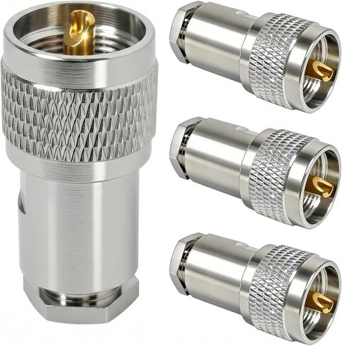 موصل مشبك ذكر PL-259، موصل محوري ذكر UHF لكابل RG8x LM240 (قطعتان) in Saudi Arabia