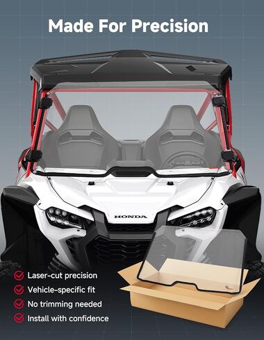 الزجاج الأمامي KEMIMOTO متوافق مع Talon 1000X/R/X4/XS/RS، مقاوم للخدش مطلي بطبقة صلبة 1/4 بوصة من البولي كربونات للزجاج الأمامي الكامل عالي التحمل 2019-2026 in Saudi Arabia