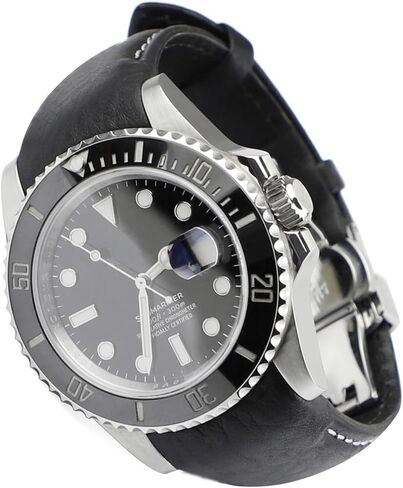 21 ملم نهاية منحنية حزام ساعة جلد ريترو لرولكس صبمارينر 41 ملم، يخت ماستر 42 ملم، اكسبلورر II 42 ملم 216570 حزام ساعة جلدي بديل رولكس سوار ساعة للرجال والنساء in Kuwait