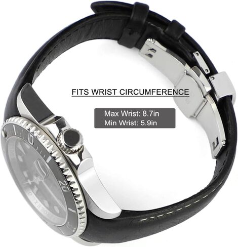 21 ملم نهاية منحنية حزام ساعة جلد ريترو لرولكس صبمارينر 41 ملم، يخت ماستر 42 ملم، اكسبلورر II 42 ملم 216570 حزام ساعة جلدي بديل رولكس سوار ساعة للرجال والنساء in Kuwait