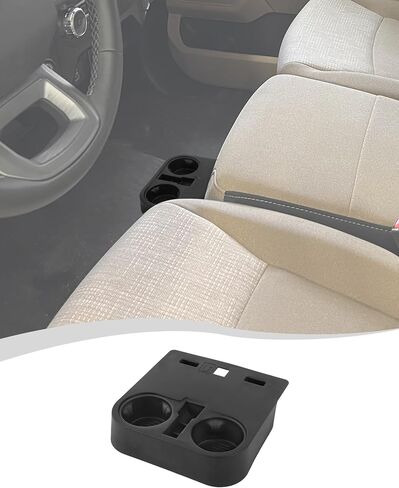 Hoolcar Front Console Cup Holder Compatible with Ford F150/F250/F350/F450 2021-2025, Center Cup Holder Under Front Seat Bottom, Black in Saudi Arabia