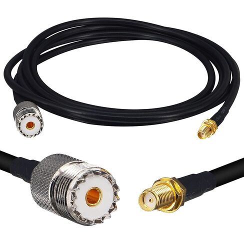BOOBRIE 6.56ft SMA أنثى إلى UHF أنثى كابل محوري RG58 SMA ذكر إلى SO239 كابل قافز هام راديو هوائي محول كابل لراديو CB هام راديو لاسلكي تخاطب كينوود Baofeng BF-F8HP UV-5RA in Kuwait