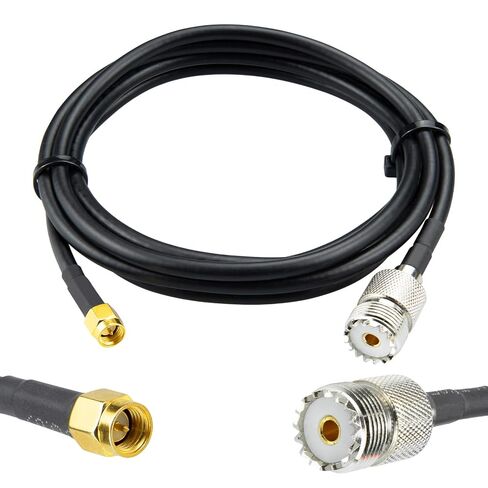 BOOBRIE 6.56ft SMA Female to UHF Female Coaxial Cable RG58 SMA Male to SO239 Jumper Cable Ham Radio Antenna Adapter Cable for Handheld CB Ham Radio Walkie Talkie Kenwood Baofeng BF-F8HP UV-5RA in Saudi Arabia