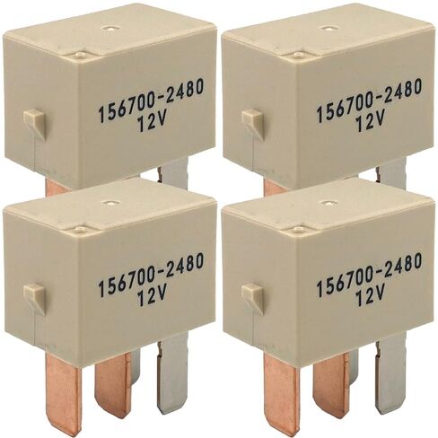 156700-2480 Relay (4-Pack) 12V 30A 4-Pin SPST Automotive Power Relay Compatible with Honda CR-V Suzuki Japanese Mini Truck Fixes Random Engine Shut Off in Saudi Arabia
