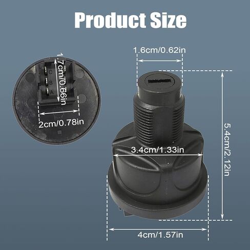 XQSMWF Ignition Rotary Switch with Keys Fit for John Deere 636M 648M 652M 652R Quik-Trak Mowers Z915 Z920 Z930 Z950 Z960 Z970 Mowers, Replace AUC15805 TCA26088 TCA24615 UC10104 AUC13979 in Saudi Arabia
