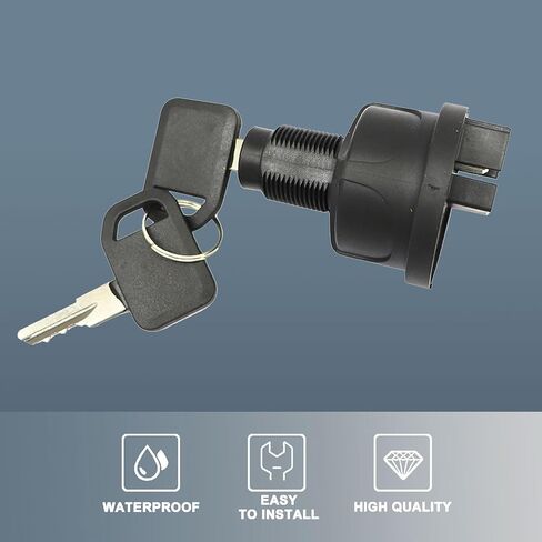 XQSMWF Ignition Rotary Switch with Keys Fit for John Deere 636M 648M 652M 652R Quik-Trak Mowers Z915 Z920 Z930 Z950 Z960 Z970 Mowers, Replace AUC15805 TCA26088 TCA24615 UC10104 AUC13979 in Saudi Arabia