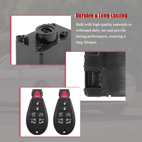 68210150AB 68044060AA Wireless Ignition Module Switch with Key Fob Compatible with 2008 2009 2010 Dodge Ram 1500 2500 3500 Charger Challenger Magnum, Jeep Commander Grand Cherokee, Chrysler300 in Saudi Arabia