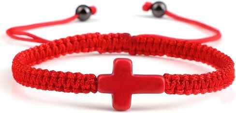 Orthodox Prayer Rope New Christian Prayer Cross Braided Bracelet For Women Men, Red Nylon Thread Couple Bracelets Adjustable Yoga Healing Bangle Chain Jewelry, Anglican Prayer Beads, Chotki Komboskini greek worry beads in Saudi Arabia