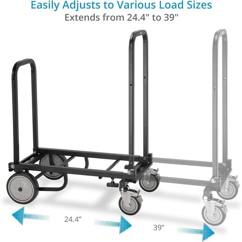 PROAIM Vanguard Nano 8-in-1 Adjustable Foldable Cart with Wheels. Equipment Platform Truck, Hand Trolley, Luggage Utility, Roller Moving Cart. Extends 24.4" to 39". 150kg/330lb Payload (CT-VNGD-UCN) in Saudi Arabia