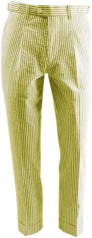 Men's Summer Seersucker Slim Fit Pants Flat Front Lightweight Sear Sucker Suit Separate Pants Trousers in Saudi Arabia