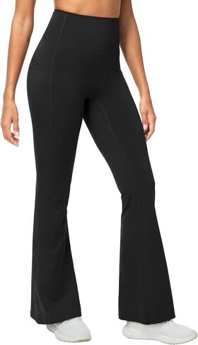 THE GYM PEOPLE Women's Scrunch Butt Lifting Flare Yoga Pants High Waist Bell Bottom Workout Leggings with Pockets in Saudi Arabia