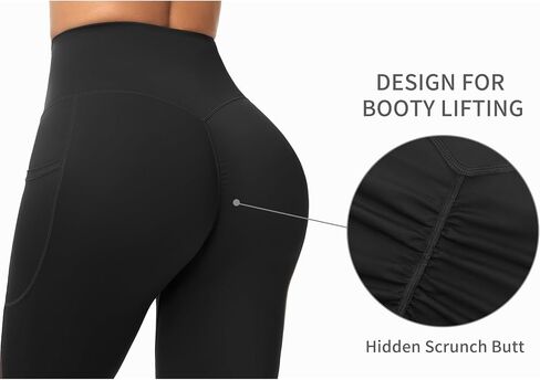 THE GYM PEOPLE Women's Scrunch Butt Lifting Flare Yoga Pants High Waist Bell Bottom Workout Leggings with Pockets in Saudi Arabia