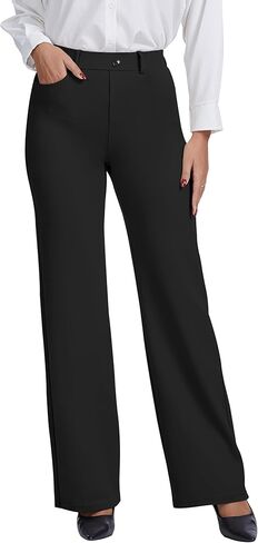 VIMPEP Women’s Classic Yoga Dress Pants Stretchy Soft Feeling Work Yoga Slacks for Business Office Casual with 4 Pockets 308 in Kuwait