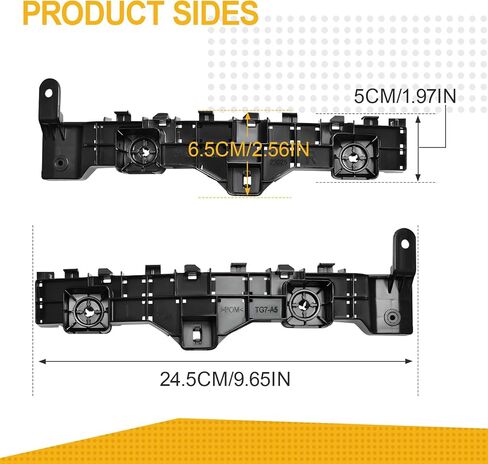 Front Bumper Bracket Holder Kit Compatible with 2019-2022 Pilot Part Number 71193-TG7-A51 (Left and Right) in Saudi Arabia