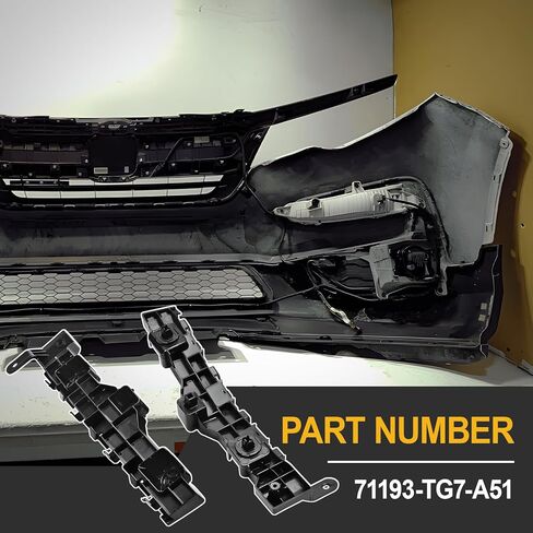 Front Bumper Bracket Holder Kit Compatible with 2019-2022 Pilot Part Number 71193-TG7-A51 (Left and Right) in Saudi Arabia