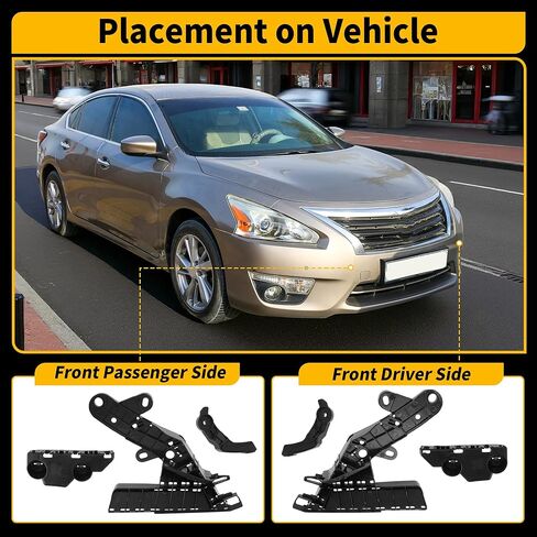 Front Bumper Bracket Retainer for Nissan Altima 2013-2015 No.620583TA0A/620593TA0A/622263TA0A/622273TA0A/622213TA0A/622203TA0A Left Driver Right Passenger Side 1 Set in Saudi Arabia
