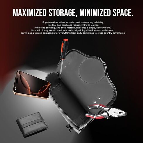 motorcycle front bag, PU Leather Front Fork & Handlebar Saddlebag with Eagle Design - Waterproof Storage Pouch for Harley Davidson, Compatible with Most Cruiser Motorcycles in Kuwait