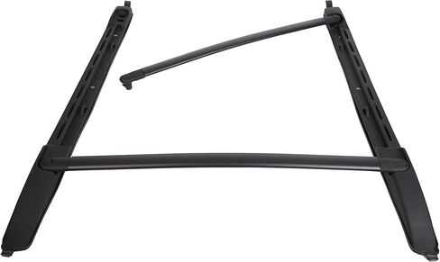 سياج جانبي لرف السقف + قضبان متقاطعة متوافقة مع 2005-2023 Toyota Tacoma Crew Cab لاستبدال PT278-35170 سياج جانبي من الألومنيوم وقضبان متقاطعة لحامل الأمتعة الكهربائي باللون الأسود in Saudi Arabia