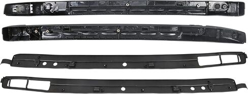 سياج جانبي لرف السقف + قضبان متقاطعة متوافقة مع 2005-2023 Toyota Tacoma Crew Cab لاستبدال PT278-35170 سياج جانبي من الألومنيوم وقضبان متقاطعة لحامل الأمتعة الكهربائي باللون الأسود in Saudi Arabia