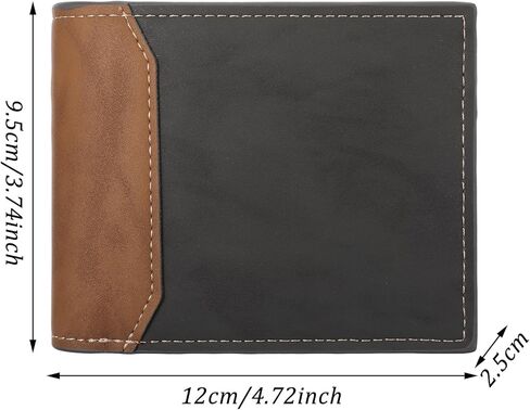 MAQUITA 12 Pcs Leather Photo Wallet for Men PU Leather Bifold Wallets Durable Design, Multiple Card Slots, Gifts for Men with Pockets for DIY in Saudi Arabia