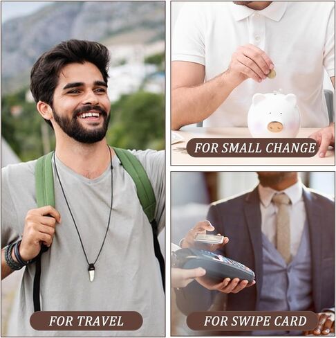 MAQUITA 12 Pcs Leather Photo Wallet for Men PU Leather Bifold Wallets Durable Design, Multiple Card Slots, Gifts for Men with Pockets for DIY in Saudi Arabia