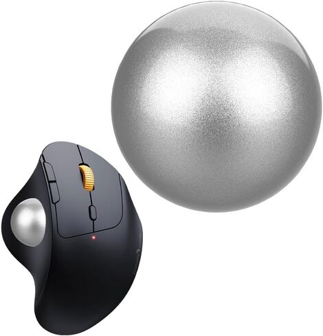 All-New 2024, Trackball 34mm/1.34 Inches Trackball, Replacement Ball for Logitech M575, M570, MX Ergo, ELECOM, Kensington, Perixx, and Other Compatible Trackball Mice, Glossy - Gray in Saudi Arabia
