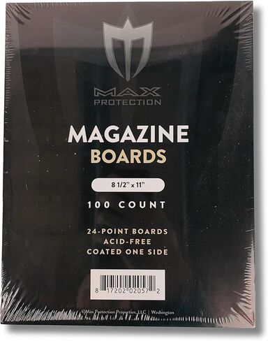 200 MAGAZINE Size White Comic Backing Boards by Max Pro (8.5" x 11") - Protect your MAGAZINES From Bending! in Saudi Arabia