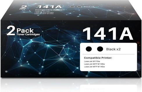 141A Black Toner Cartridge Set 2-Pack High Yield with Chip Replacement for HP 141A W1410A 141X W1410X Black LaserJet Toner Cartridge Work with HP LaserJet M110w MFP M139w M140w Printer (Black 2 Pack) in Kuwait