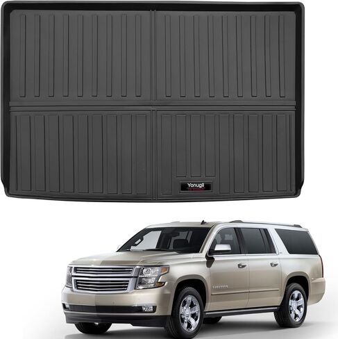 مخصص لـ 2015-2020 Chevy Suburban/GMC Yukon XL/Cadillac Escalade ESV Cargo Mats بطانة صندوق السيارة لجميع الأحوال الجوية TPE ملحقات حصيرة الحماية (فقط لـ 15-20 Suburban/Yukon XL/Escalade ESV) in Kuwait
