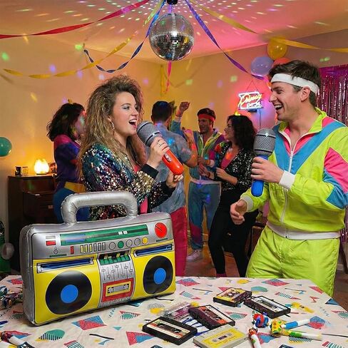 8Pcs 80s 90s Hip Hop Costume Set, Rapper Accessories Kit for Retro Disco Party in Saudi Arabia