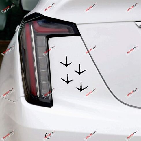 Turkey Track Print Hunting Hunter Vinyl Decal Sticker - 5 Pairs Black, 2 Inches - No Background for Car Boat Laptop Cup in Saudi Arabia