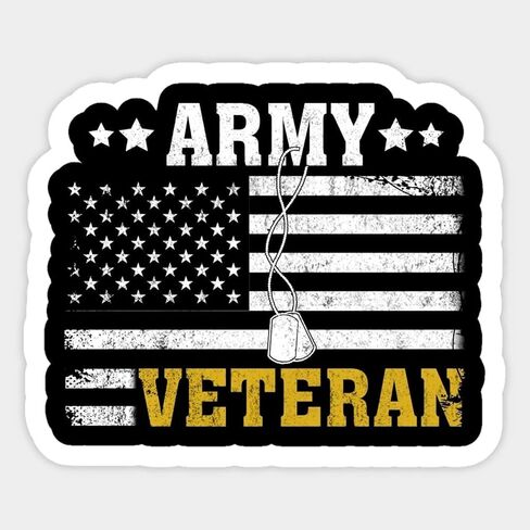 2 Pack Army Veterans Us Flag Sticker, 6X5.1 Inch Vinyl Decal Military Bumper Sticker, for Car,Truck,Motorcycle,Van,RV,SUV,Window,Wall,Cup,Laptop Waterproof in Saudi Arabia