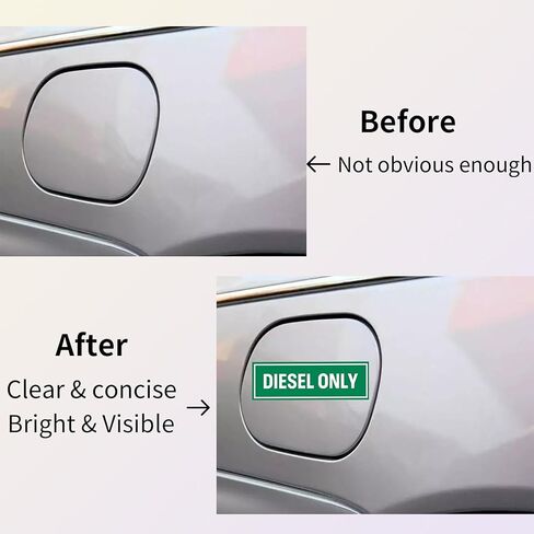 8 Pcs Diesel & Gasoline Only Stickers for Fuel Tank Oil Can Truck Tractor Gas Cap Weatherproof Adhesive Decals in Saudi Arabia