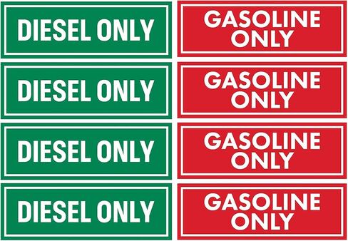 8 Pcs Diesel & Gasoline Only Stickers for Fuel Tank Oil Can Truck Tractor Gas Cap Weatherproof Adhesive Decals in Saudi Arabia