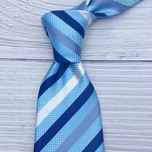 Mens Tie 3.15'' Width Blue Ties For Men Business or Wedding Party Necktie With Gift Box in Saudi Arabia