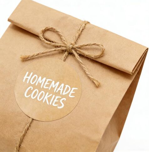 1000 قطعة من ملصقات كرافت المنقطة، ملصقات مستديرة باللون البني الفاتح مقاس 1 بوصة، ورق طبيعي لتعليب الجرار والأظرف والترميز والفصول الدراسية والمكاتب والمستودعات والحزم والدفاتر والجدران in Kuwait