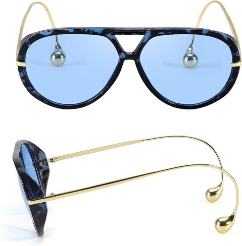 نظارات شمسية أفياتور كبيرة الحجم مع حلق للنساء، كبيرة الحجم، حماية من الأشعة فوق البنفسجية 400، 2025 ظلال للسيدات in Kuwait