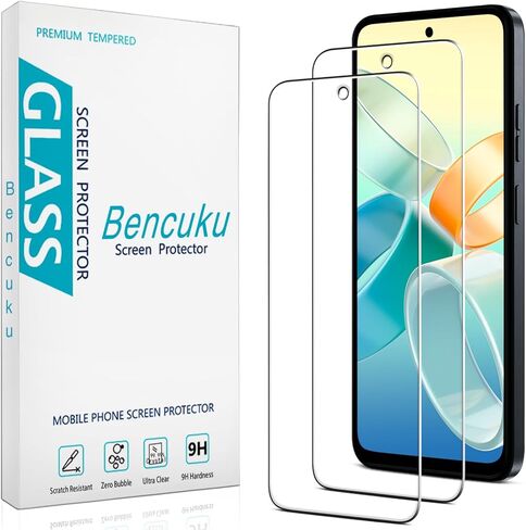 by HPTech (2 Pack) Designed for Motorola Moto G 5G (2023) Tempered Glass Screen Protector, Anti Scratch, Bubble Free in Saudi Arabia